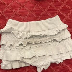 Edikted Off-White Ruffled Skirt